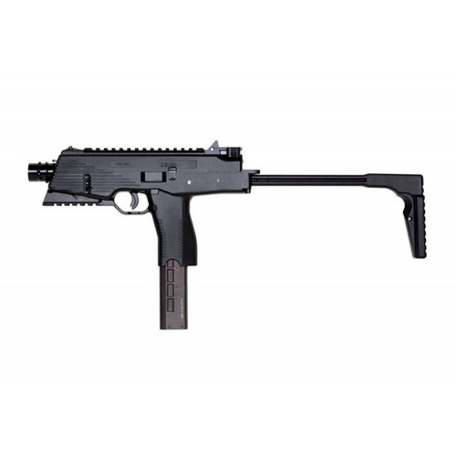 その他 kwa mp9 KWA KMP9 Gas Blowback Airsoft Submachine Gun (Color: Black w/ Rail